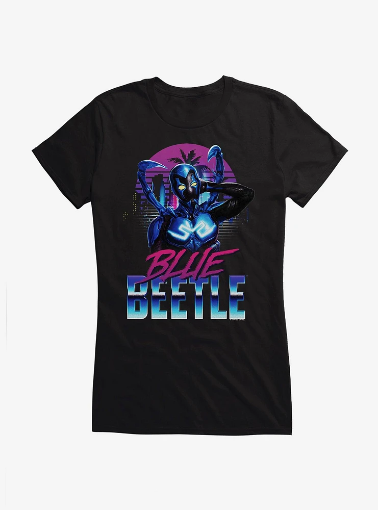 Blue Beetle Palmera City Sunset Girls T-Shirt