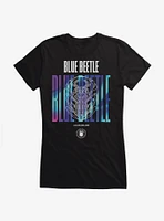 Blue Beetle Scarab Outline Girls T-Shirt