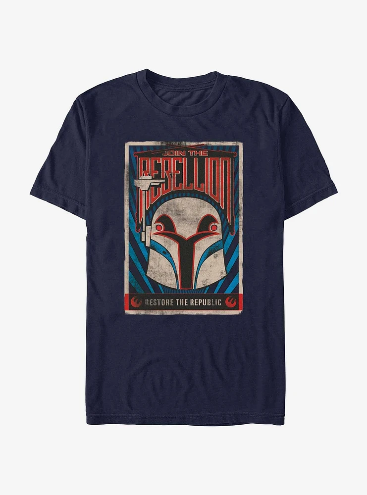 Star Wars: Rebels Join The Rebellion Restore Republic Poster T-Shirt Hot Topic Web Exclusive