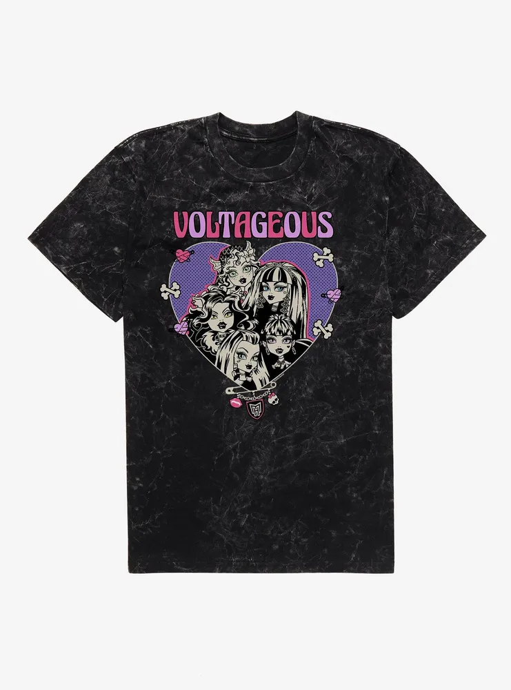 Monster High Voltageous Group Pose Mineral Wash T-Shirt