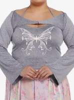 Thorn & Fable Butterfly Halter Shrug Girls Long-Sleeve Top Plus