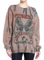 Thorn & Fable Midnight Dreamer Butterfly Tie-Dye Girls Sweatshirt