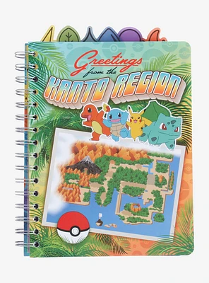 Pokemon Greetings From Kanto Region Tabbed Journal