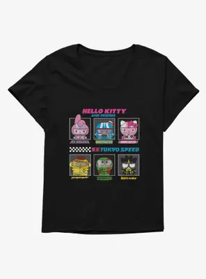 Hello Kitty And Friends Tokyo Speed Lineup Womens T-Shirt Plus