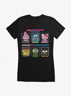 Hello Kitty And Friends Tokyo Speed Lineup Girls T-Shirt