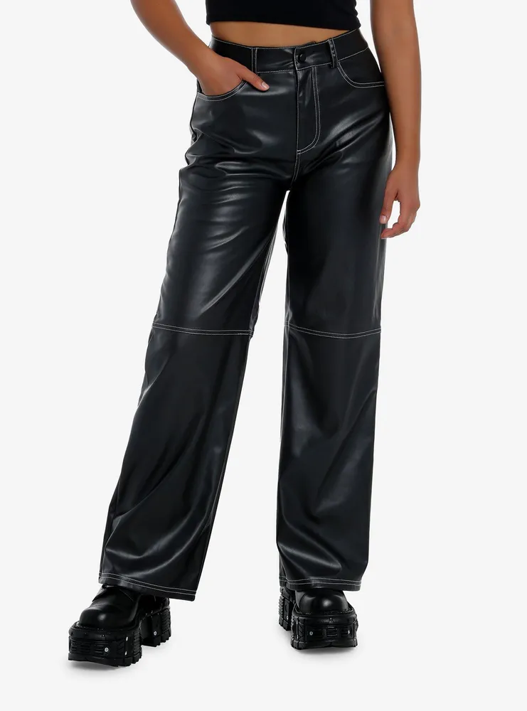 Hot Topic Black Faux Leather Pants