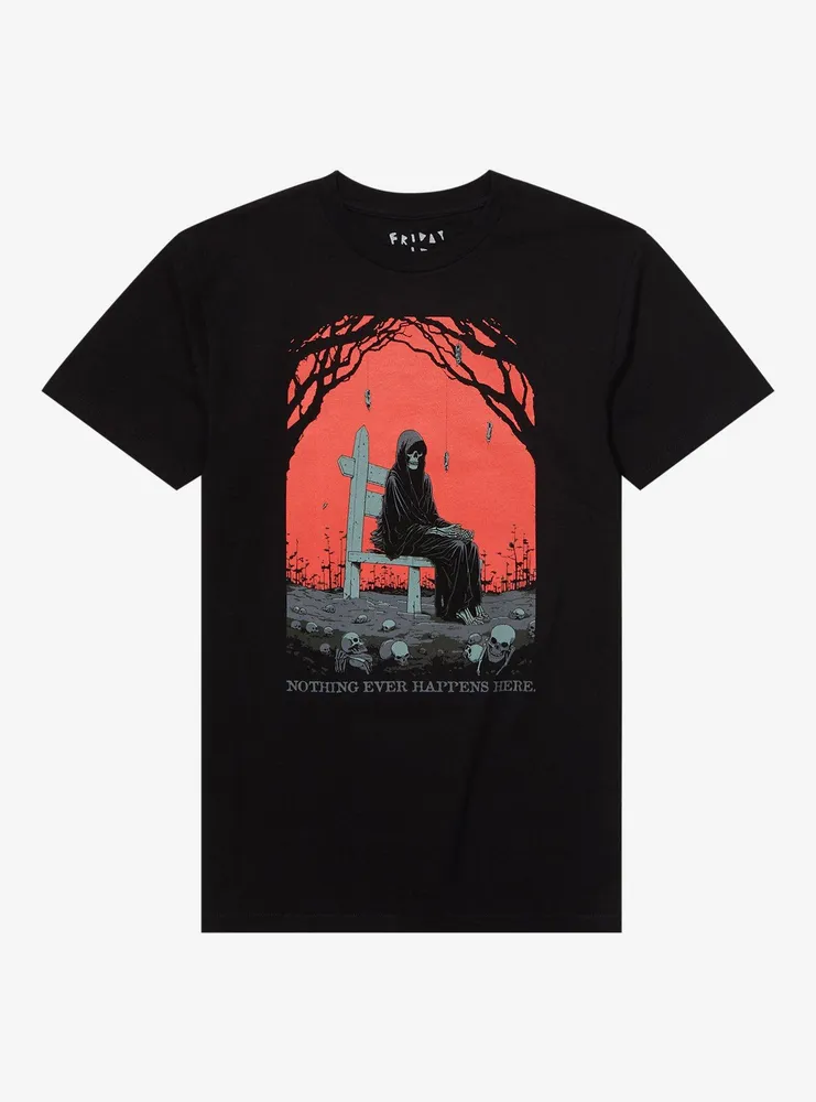 Grim Reaper Nothing Happens T-Shirt By Friday Jr