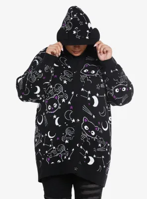 Chococat Celestial Knit Hooded Girls Cardigan Plus