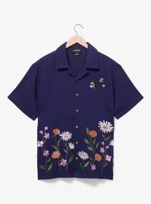 Harry Potter Deathly Hallows Floral Woven Button-Up - BoxLunch Exclusive