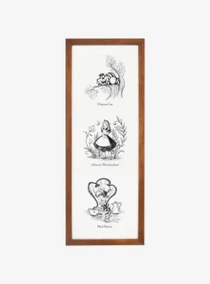 Disney Alice In Wonderland Storybook Vertical Framed Wood Wall Decor