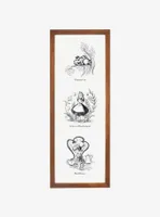 Disney Alice In Wonderland Storybook Vertical Framed Wood Wall Decor