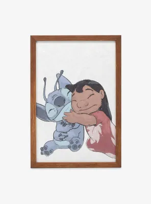 Disney Lilo & Stitch Hugging Framed Wood Wall Decor