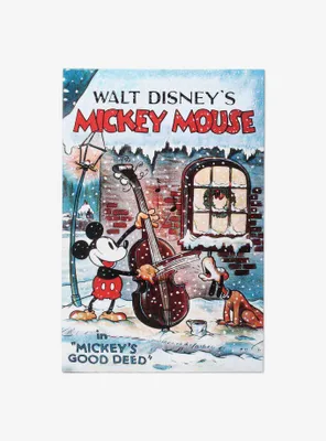 Disney Mickey Mouse Good Deed Classic Movie Cover Canvas Wall Decor