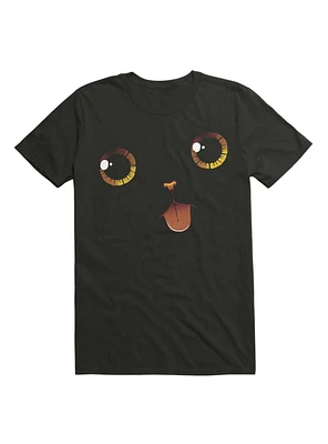 Cute Black Cat Minimalist Tongue T-Shirt