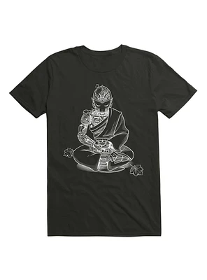 Meditation Robot Monk Minimalist T-Shirt