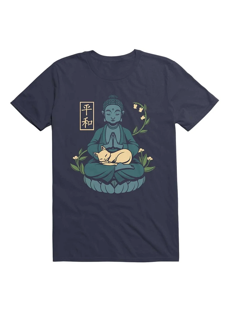 Cat Meditation Buddhism Buddha T-Shirt