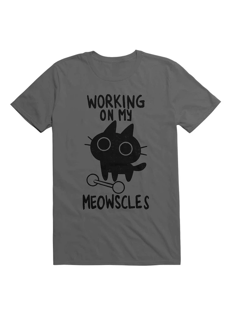 Fitness Cat Working On My Meowscles T-Shirt