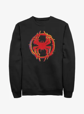 Marvel Spider-Man Glitchy Spider Symbol Sweatshirt