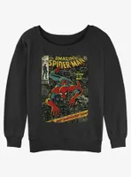 Marvel Spider-Man Comic 100th Anniversary Cover Womens Slouchy Sweatshirt