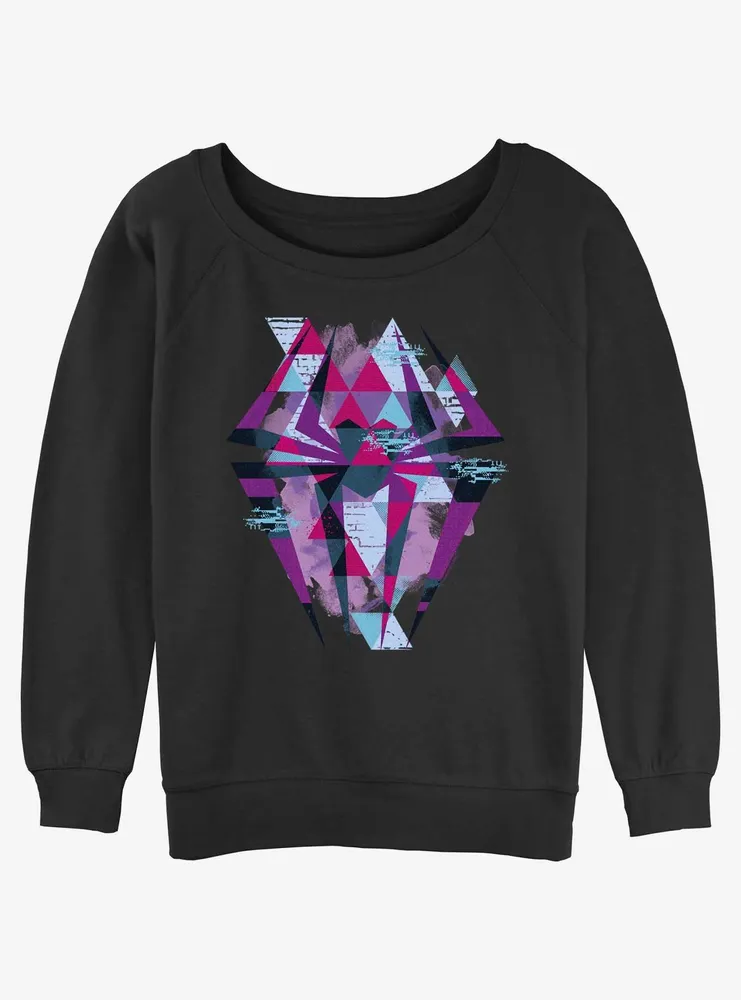 Marvel Spider-Man Geometric Spider Symbol Womens Slouchy Sweatshirt