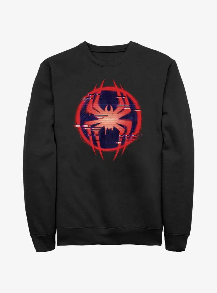 Marvel Spider-Man Glitch Spider Symbol Sweatshirt