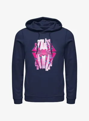 Marvel Spider-Man Glitch Box Spider Symbol Hoodie