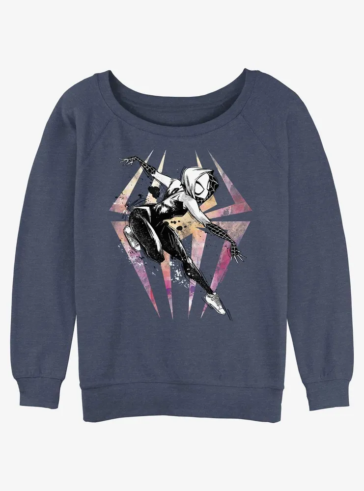 Marvel Spider-Man Sketch Spider-Gwen Womens Slouchy Sweatshirt