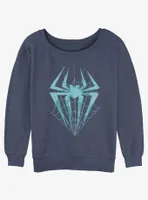 Marvel Spider-Man Spider Symbol With Web Womens Slouchy Sweatshirt