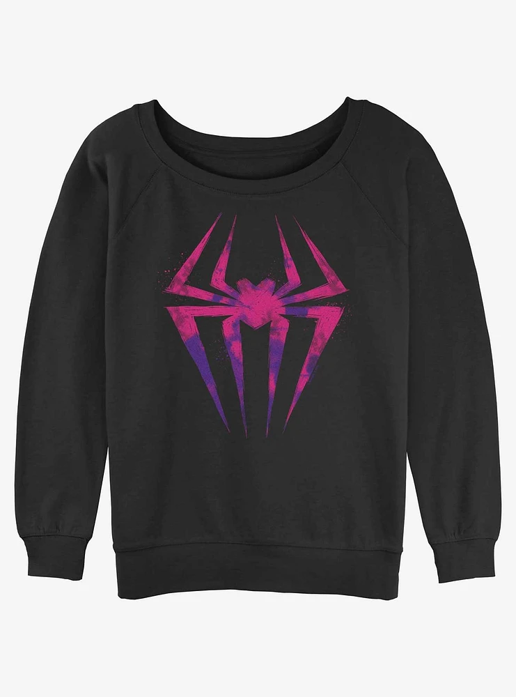 Marvel Spider-Man Spotty Spider Symbol Womens Slouchy Sweatshirt