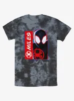 Marvel Spider-Man Miles Morales Simple Comic Tie-Dye T-Shirt