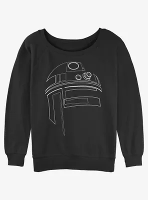 Star Wars Simple R2-D2 Womens Slouchy Sweatshirt