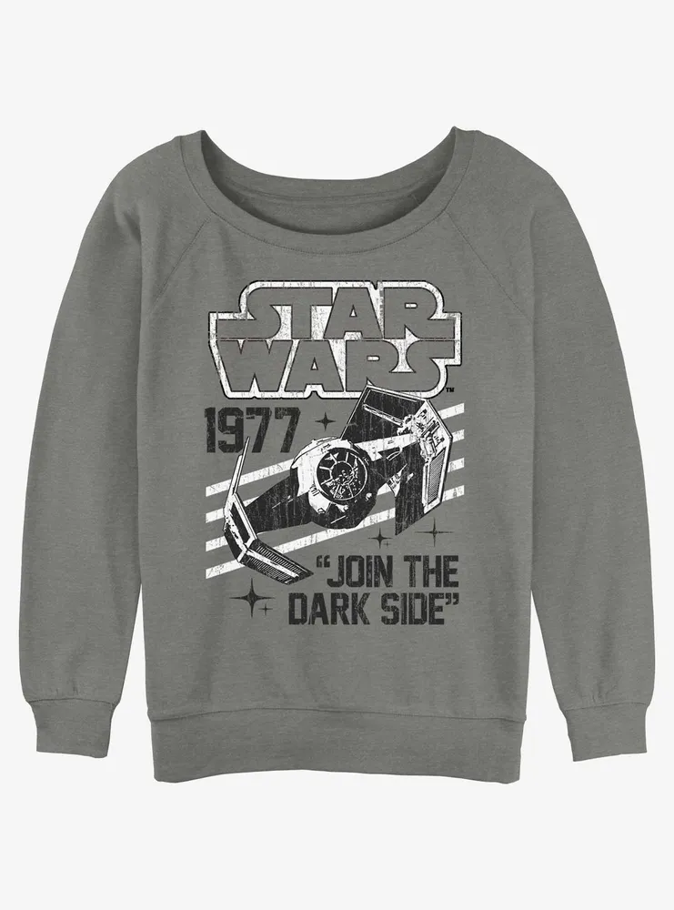 Star Wars Tie-Fighter Join The Dark Side Womens Slouchy Sweatshirt