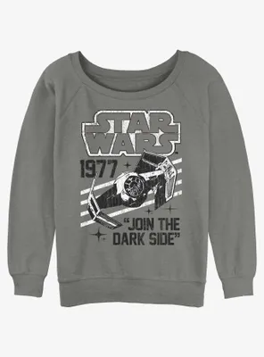Star Wars Tie-Fighter Join The Dark Side Womens Slouchy Sweatshirt