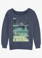 Star Wars: The Empire Strikes Back 8-Bit Womens Slouchy Sweatshirt