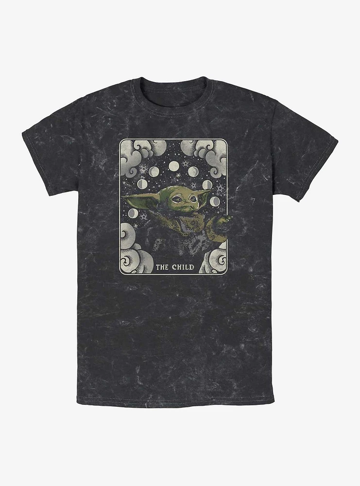 Star Wars The Mandalorian Child Card Mineral Wash T-Shirt