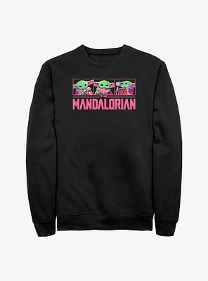 Star Wars The Mandalorian Grogu Neon Logo Sweatshirt