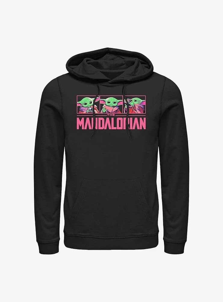 Star Wars The Mandalorian Grogu Neon Logo Hoodie