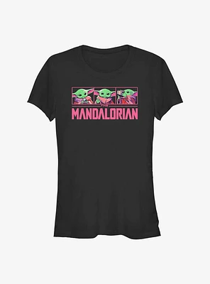 Star Wars The Mandalorian Grogu Neon Logo Girls T-Shirt