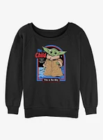 Star Wars The Mandalorian Grogu Unexpected Bounty Girls Slouchy Sweatshirt