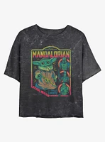 Star Wars The Mandalorian Child Poster Mineral Wash Girls Crop T-Shirt