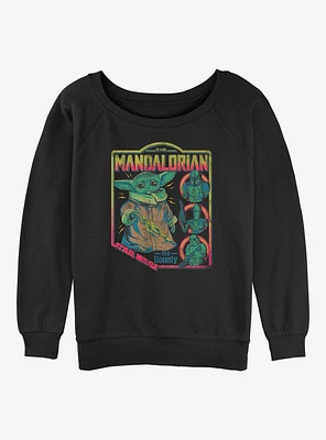 Star Wars The Mandalorian Child Poster Girls Slouchy Sweatshirt