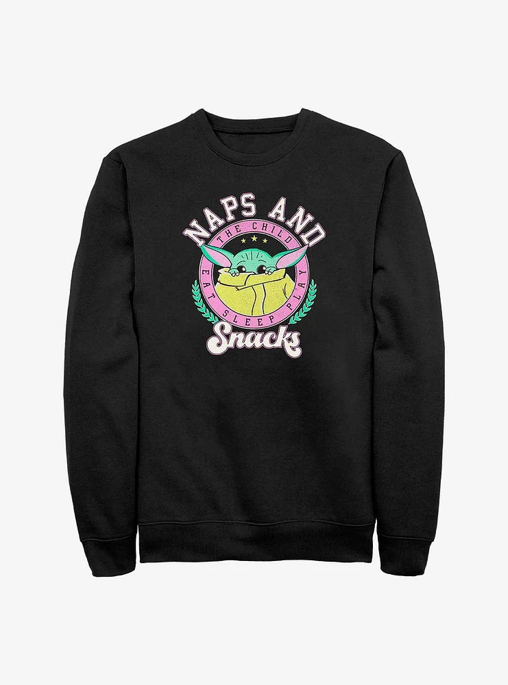 Star Wars The Mandalorian Grogu Naps And Snacks Sweatshirt