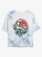 Star Wars The Mandalorian Hunter And Bounty Tie-Dye Girls Crop T-Shirt