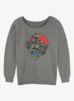 Star Wars The Mandalorian Hunter And Bounty Girls Slouchy Sweatshirt