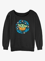 Star Wars The Mandalorian Frogs On My Mind Girls Slouchy Sweatshirt