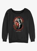 Star Wars The Mandalorian Ahsoka Tano Not Many Jedi Left Girls Slouchy Sweatshirt