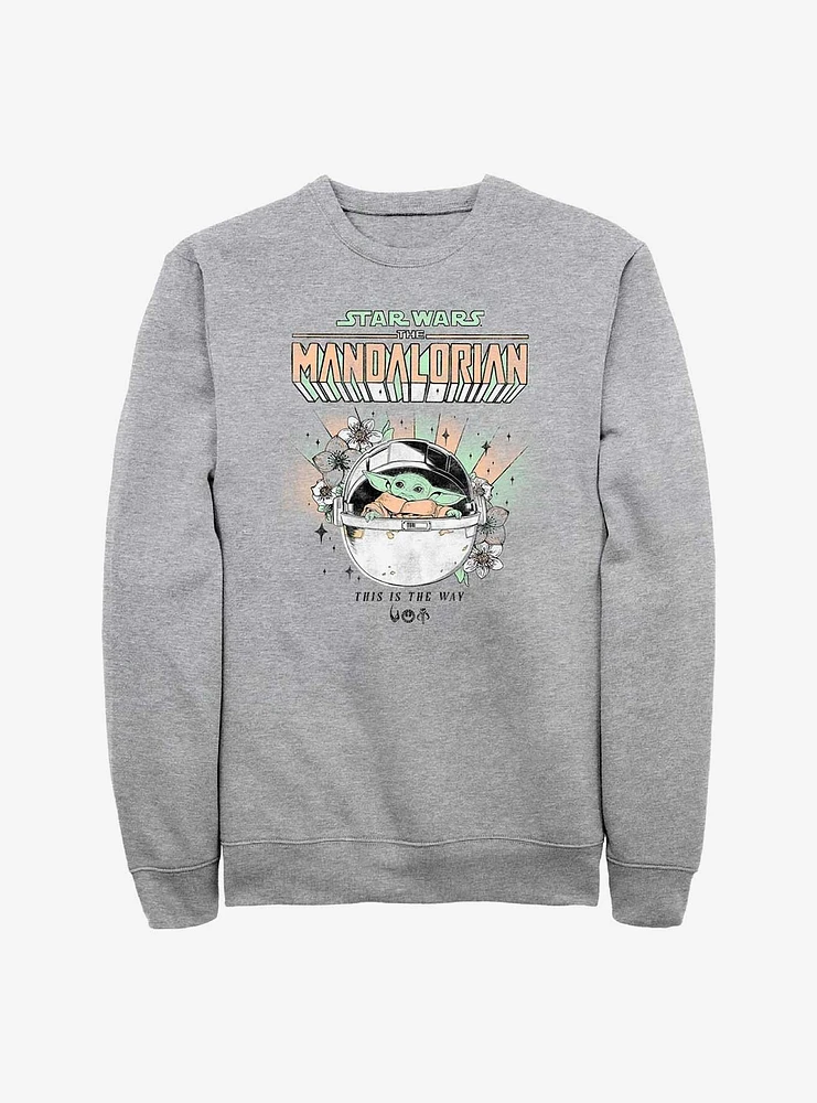 Star Wars The Mandalorian Floral Child Sweatshirt