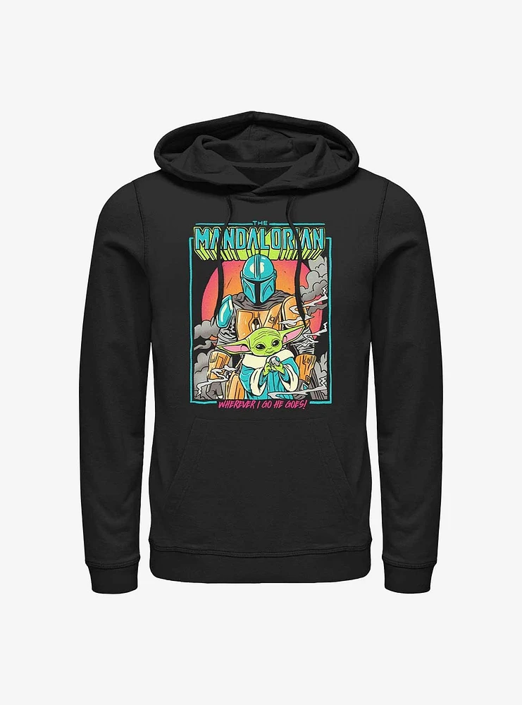 Star Wars The Mandalorian Wherever I Go He Goes Hoodie