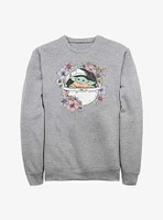 Star Wars The Mandalorian Grogu Floral Bassinet Sweatshirt