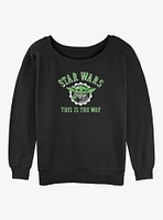 Star Wars The Mandalorian Varsity Child Girls Slouchy Sweatshirt